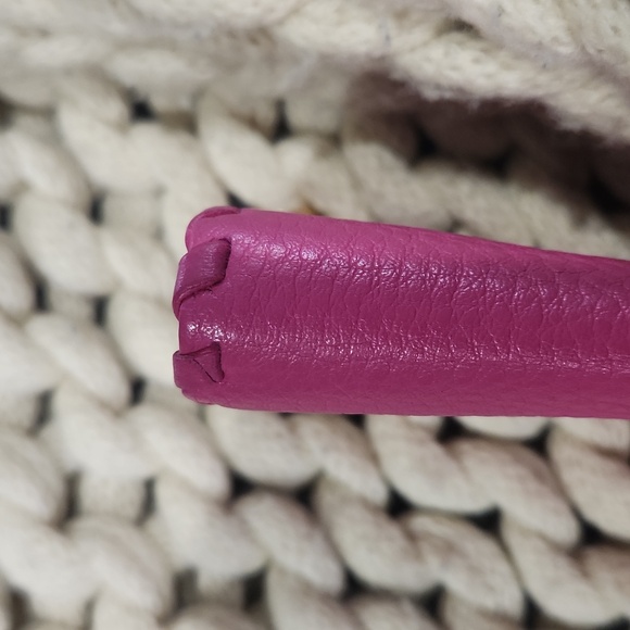 AUTH TORY BURCH MARION HOT PINK LEATHER WALLET - Picture 8 of 8